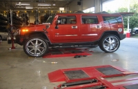 24IN wheels installed on Hummer